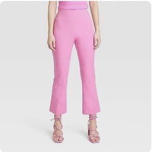 A New Day High-Rise Slim Fit Kick Flare Pull-On Pants Cropped Spring Pink Size 4